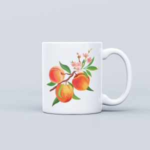 Fruit Theme Ceramic Mug - Peach