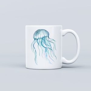 Marine Animal Theme Ceramic Mug - Jellyfish