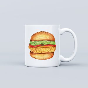 Food Theme Ceramic Mug - Hamburger